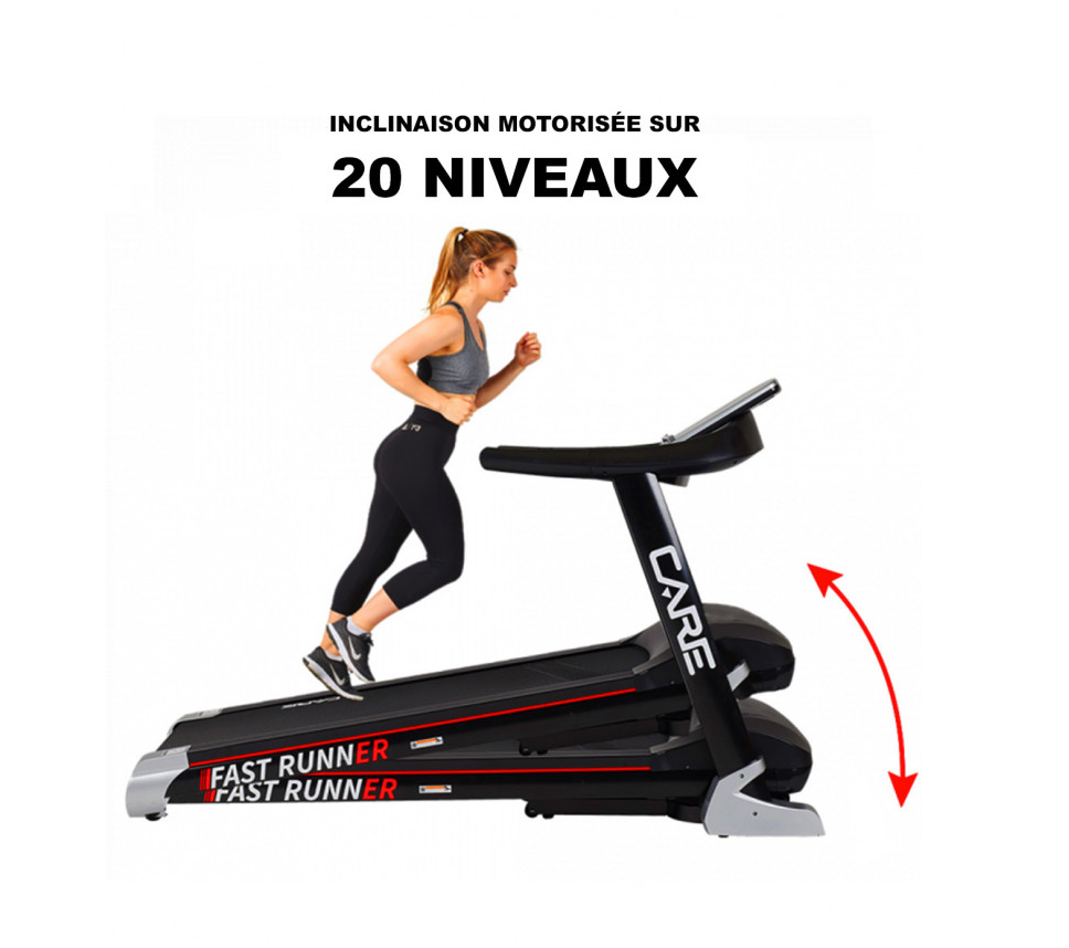 Tapis de course connecté - 22km/h - CARE - Fast Runner - KINOMAP
