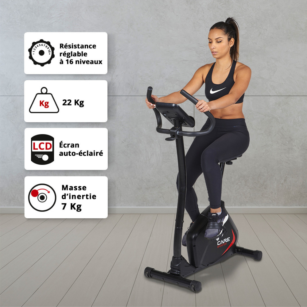 Vélo d'appartement Care - SPORTER 21 PROGRAMMES