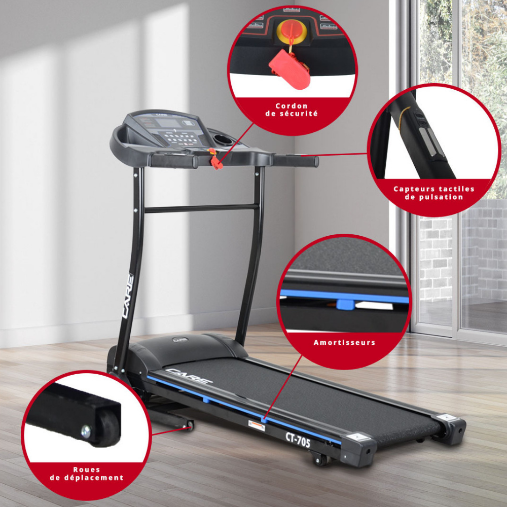 Tapis de course connecté Care - CT-705-2