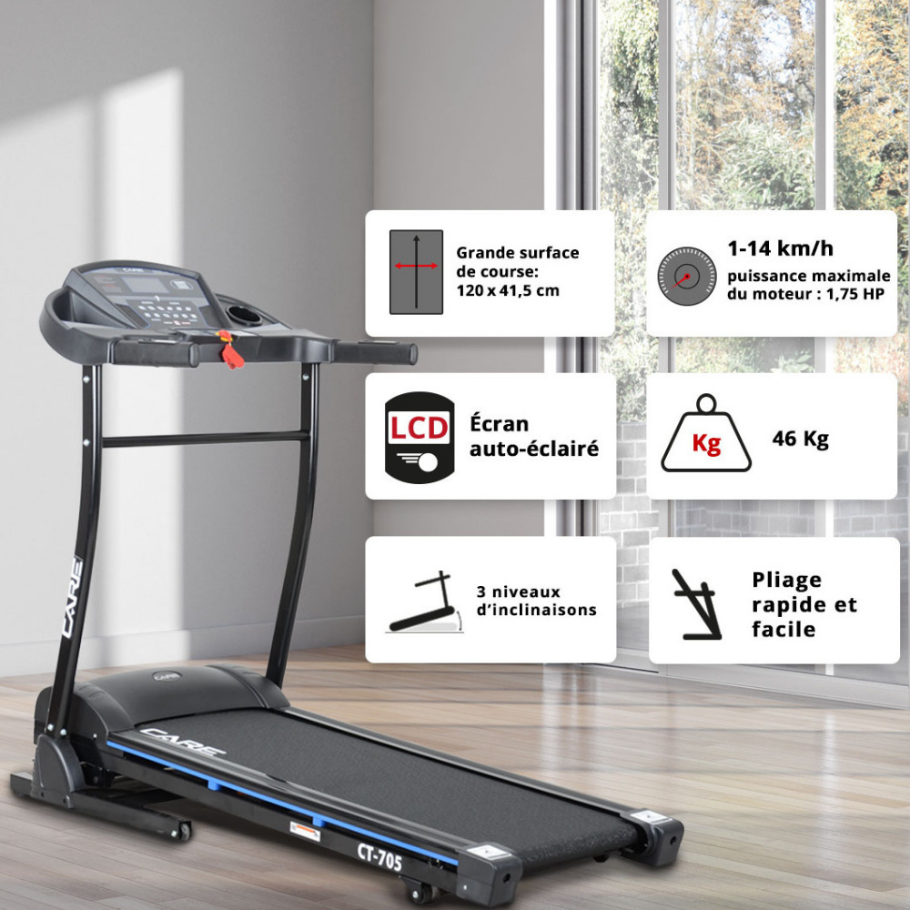 Tapis de course connecté Care - CT-705-2
